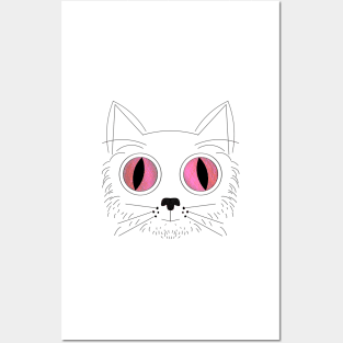 Big Eyed Cat V4 Posters and Art